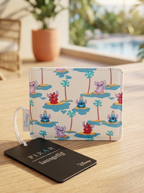 Loungefly Handbags - Disney Loungefly Stitch & Angel Card Holder - White Tropical Print